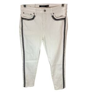 lauren ralph lauren premier skinny cropped 6 petite white jeans